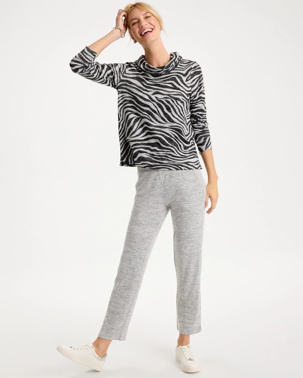 Zenergy® Abstract Animal Cowl Neck Top | Chico's